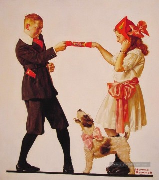Norman Rockwell Painting - the party favor 1919 Norman Rockwell